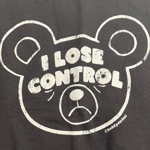 Teddy Swims Black 'I Lose Control' Bear Graphic Sweatshirt - Picture 2 of 4